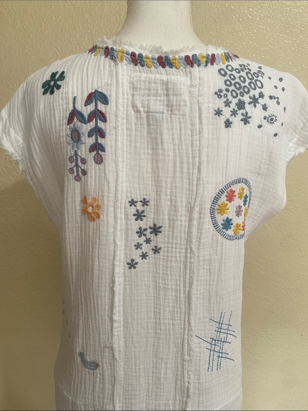 Johnny Was Cotton Gauze Embroidered Dress - Picture 7 of 9